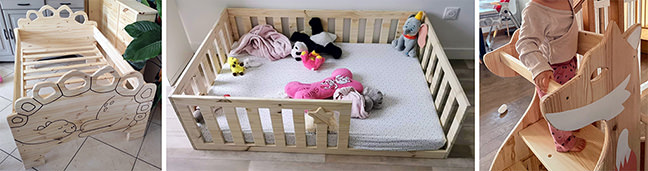 Mobilier enfant, Copeaux et Paillettes