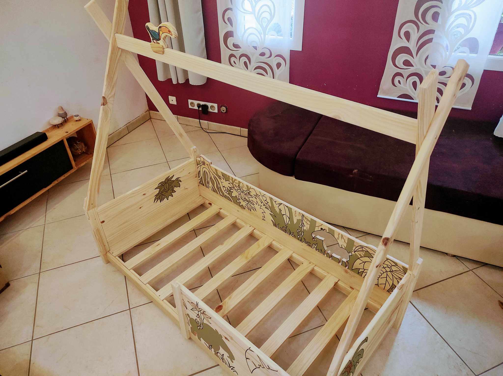 Lit tipi vue du haut