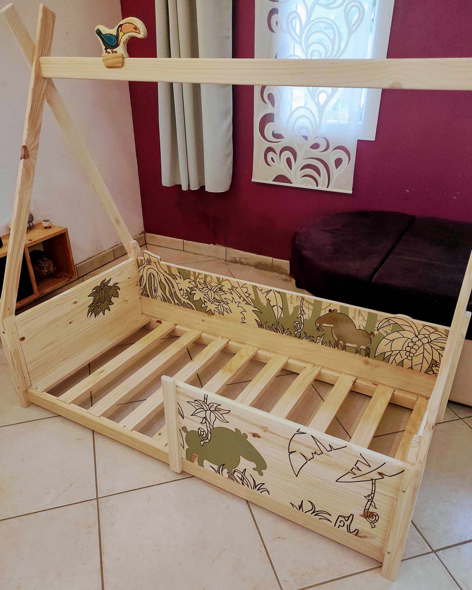 Lit tipi vue du dessus